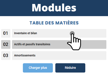 Liste des modules