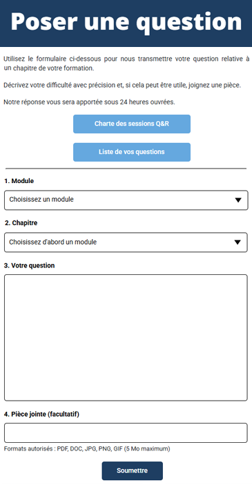 Sessions de Questions et Réponses